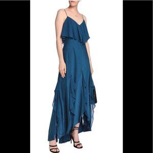 Haute Hippie ruffle silk gown